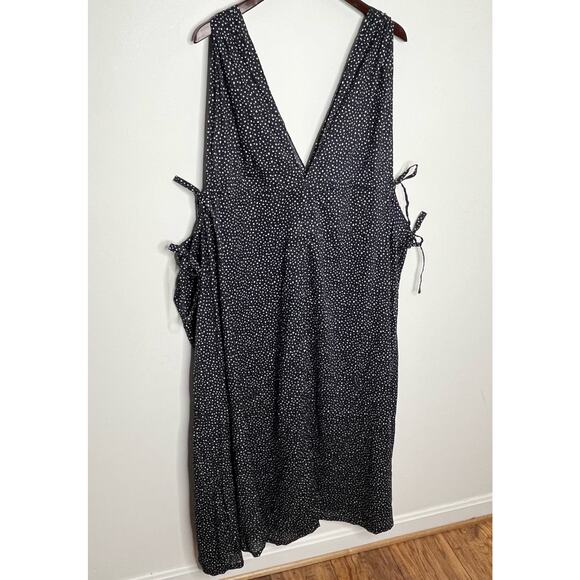 J. Crew Womens Maxi Dress Medium Navy Polka Dot Side Tie Beach Cover Up - Picture 4 of 12